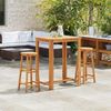 Barhocker DENI 2er Set Massivholz Akazie | Barstühle Küchenhocker Thekenhocker für Küche Hausbar Bild 4