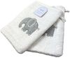 2er Pack Baby Waschhandschuhe » Set 2 Kinder Waschlappen Frottee » 21 x 15 cm reine Baumwolle » Wasch Handschuhe - Weiß Bild 2