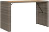 vidaXL Garten-Bartisch mit Holzplatte Grau 185x80x110 cm Polyrattan 368701 Bild 2