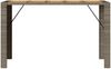 vidaXL Garten-Bartisch mit Holzplatte Grau 185x80x110 cm Polyrattan 368701 Bild 5