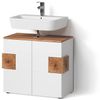 Livinity® Waschbeckenunterschrank Tanaro, Weiß/Weiß, 73.1 x 64 cm (1-St) Bild 2