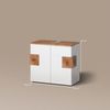Livinity® Waschbeckenunterschrank Tanaro, Weiß/Weiß, 73.1 x 64 cm (1-St) Bild 3