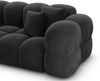 Samtstoff Ecksofa Monteverde L Form - Samtstoff - schwarz - Rechts Bild 5