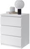 Nachtkommode >Olli< in Weiß - 45x61x38cm (BxHxT) Bild 1