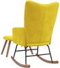 vidaXL Schaukelstuhl mit Hocker Senfgelb Samt 328157 Bild 5