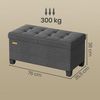 SONGMICS Sitzbank mit Stauraum, faltbare Sitztruhe mit Klappdeckel, Schlafzimmer Wohnzimmer, Leinenoptik, 76 cm, grau Bild 5