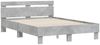 vidaXL Bettgestell mit Kopfteil Betongrau 135x190 cm Holzwerkstoff 3207444 Bild 3