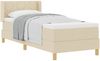 vidaXL Boxspringbett mit Kopfteil Creme 200 x 80 cm Stoff 3341326 Bild 2