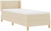 vidaXL Boxspringbett mit Kopfteil Creme 200 x 80 cm Stoff 3341326 Bild 4