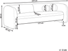 3-Sitzer Sofa Bouclé beige LEIREN Bild 2