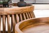 KAWOLA Couchtisch LANI Set 2-tlg. Mangoholz braun Fuß gewölbt 40 x 78 x 78 cm Bild 5