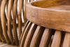 KAWOLA Couchtisch LANI Set 2-tlg. Mangoholz braun Fuß gewölbt 40 x 78 x 78 cm Bild 4