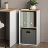 Bücherregal Tomy Weiß/Goldkraft Eiche 40 x 74 cm mit 2 offenen Fächern Vicco Bild 3