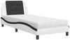 vidaXL Bettgestell ohne Matratze "Zadar" Weiß und Schwarz 90x190 cm Kunstleder 3208837 Bild 2