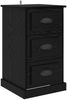 vidaXL Nachttisch Schwarz Eichen-Optik 39 x 39 x 67,5 cm Holzwerkstoff 881342 Bild 2