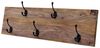 Wandgarderobe mit 5 Haken 90x25x2,5 aus indischem Sheesham-Massivholz Bild 3