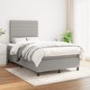 vidaXL Boxspringbett mit Matratze Hellgrau 120x190 cm Stoff 3269888 Bild 3