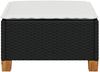 vidaXL Gartenhocker mit Kissen Schwarz 63,5x56x32 cm Poly Rattan 365911 Bild 4