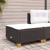 vidaXL Gartenhocker mit Kissen Schwarz 63,5x56x32 cm Poly Rattan 365911 Bild 3