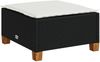 vidaXL Gartenhocker mit Kissen Schwarz 63,5x56x32 cm Poly Rattan 365911 Bild 2