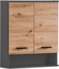 Schildmeyer Hängeschrank Palermo, Holzwerkstoff, Anthrazit/Artisan Eiche Dekor, 59,8 x 20,5 x 70,8 cm (B/T/H) Bild 2