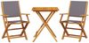 vidaXL 3-tlg. Bistro-Set Anthrazit Stoff und Massivholz 3281809 Bild 2