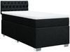 vidaXL Boxspringbett mit Matratze Schwarz 90x200 cm Stoff 3285780 Bild 2