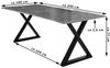 Esstisch Baumkante massiv Akazie nussbaum 240 x 100 schwarz X-Gestell LUBIN 76509212 Bild 2