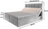 Masseno Boxbett BARINO 160x200 cm mit Bonell Matratze und Topper, Doppelbett, Polsterbett mit Kopfteil, Boxspringbett Bild 4