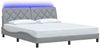 vidaXL Bettgestell mit LED ohne Matratze Hellgrau 180x200 cm Stoff 3310685 Bild 3