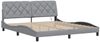 vidaXL Bettgestell mit LED ohne Matratze Hellgrau 180x200 cm Stoff 3310685 Bild 5