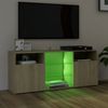vidaXL TV-Schrank mit LED-Leuchten Sonoma-Eiche 120x30x50 cm 804304 Bild 5