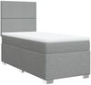 vidaXL Boxspringbett mit Matratze Hellgrau 90x190 cm Stoff 3292636 Bild 3