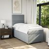 vidaXL Boxspringbett mit Matratze Hellgrau 90x190 cm Stoff 3292636 Bild 4