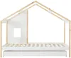 Vente-unique - RINELYA Bett Holz, Platte Weiß - B 97 cm x H 159 cm x L 196 cm Bild 5