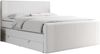 Boxspringbett KING DOREN, mit zwei Bettkästen und einer Multipocket-Matratze - 180x200 - Weiß Kunstleder - H4 Bild 4