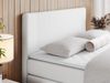 Boxspringbett KING DOREN, mit zwei Bettkästen und einer Multipocket-Matratze - 180x200 - Weiß Kunstleder - H4 Bild 3