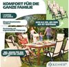 KESSER® Gartenstuhl Hochlehner mit Armlehnen | Aluminium Klappstuhl inkl. Kopfkissen Campingstuhl 7-Fach Verstellbar Rückenlehne | Atmungsaktiv & Wetterfest | Klappbar & Anti-Rutsch Beige, 1 Stück Bild 2