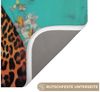 OnlyWow Badematte Leopard - Blumen - Krone, Höhe 10 mm, Polyester, Rechteckig, Badezimmerteppich, Badteppich, Rutschfest, Badvorleger, Waschbar Bild 3