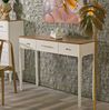 Dmora Konsolentisch Crypto, Tisch, Eingangskonsole, Regal, 107x37 h80 cm, Weiß und Braun Bild 2