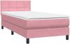 vidaXL Boxspringbett mit Matratze & LED Rosa 80x220 cm Samt 3316910 Bild 5