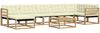 vidaXL Outdoor-Sofagarnitur 8 pcs Weiß und Creme Massivholz Akazie 3388912 Bild 2