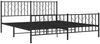 vidaXL Bettgestell mit Kopf- und Fußteil Metall Schwarz 183x213 cm 374460 Bild 4