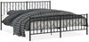 vidaXL Bettgestell mit Kopf- und Fußteil Metall Schwarz 183x213 cm 374460 Bild 2