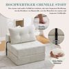 LVHOM Schlafsofa mit Schlaffunktion und Kissen, tragbares Klappsofa mit Rückenlehne, bis 200kg, für Wohnzimmer Büro, Beige Bild 2