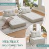 LVHOM Schlafsofa mit Schlaffunktion und Kissen, tragbares Klappsofa mit Rückenlehne, bis 200kg, für Wohnzimmer Büro, Beige Bild 4
