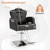 Friseurstuhl mit Kopfstütze & Rückenlehne & Hydraulikpumpe Höhenverstellbarer Salonstuhl Bild 2