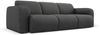 Micadoni Sofa Molino 3-Sitzer Strukturierter Stoff Dunkelgrau Bild 2