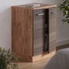 Küchenschrank für Dachschrägen R-Line Edelgrau 60 cm ohne Schräge mit 2 Türen Vicco Bild 4