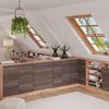 Küchenschrank für Dachschrägen R-Line Edelgrau 60 cm ohne Schräge mit 2 Türen Vicco Bild 5